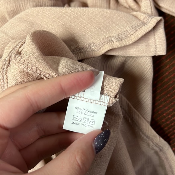 🟤Women’s tan baby doll dress w/buttons & ties on each side, size S, worn once🟤 - Picture 3 of 11